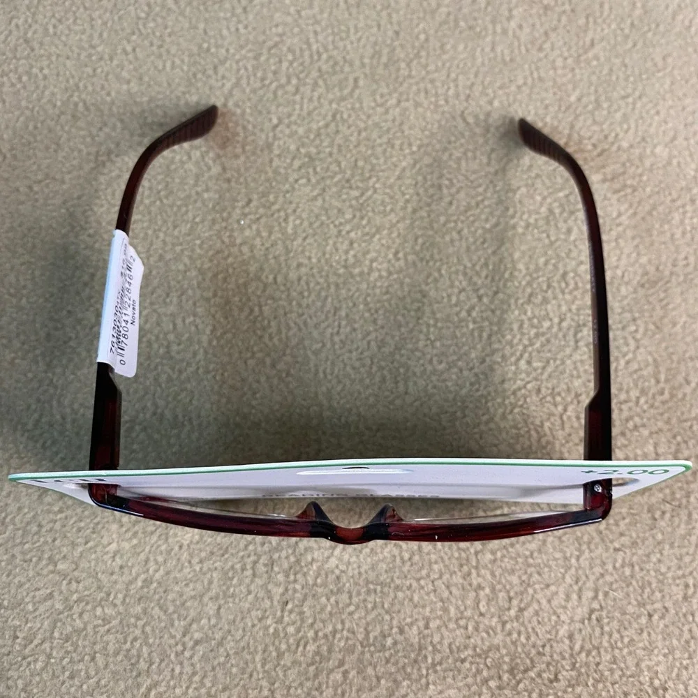 ICU‎ Eyewear Novato Reading Glasses Burgundy Tortoise Rectangular +2.00 Strength